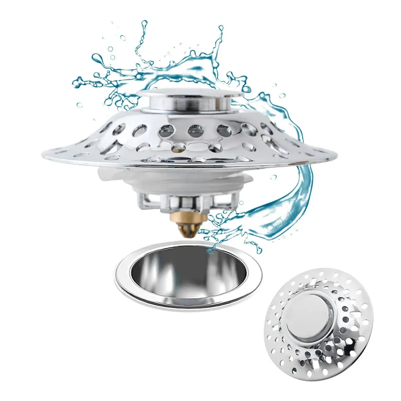Slick Push Button Tub Stopper And Universal Bathtub Drain Plug Effortless Bathroom Setup Lightweight Build With Tight Seal For Smooth Zero Mess Chill Soak Game
