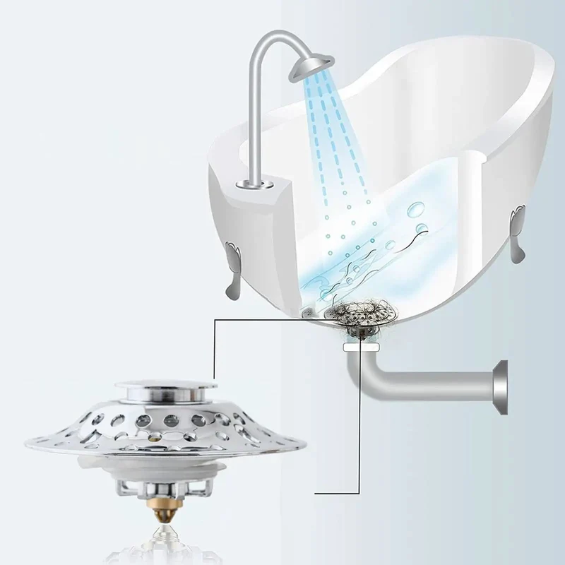 Slick Push Button Tub Stopper And Universal Bathtub Drain Plug Effortless Bathroom Setup Lightweight Build With Tight Seal For Smooth Zero Mess Chill Soak Game