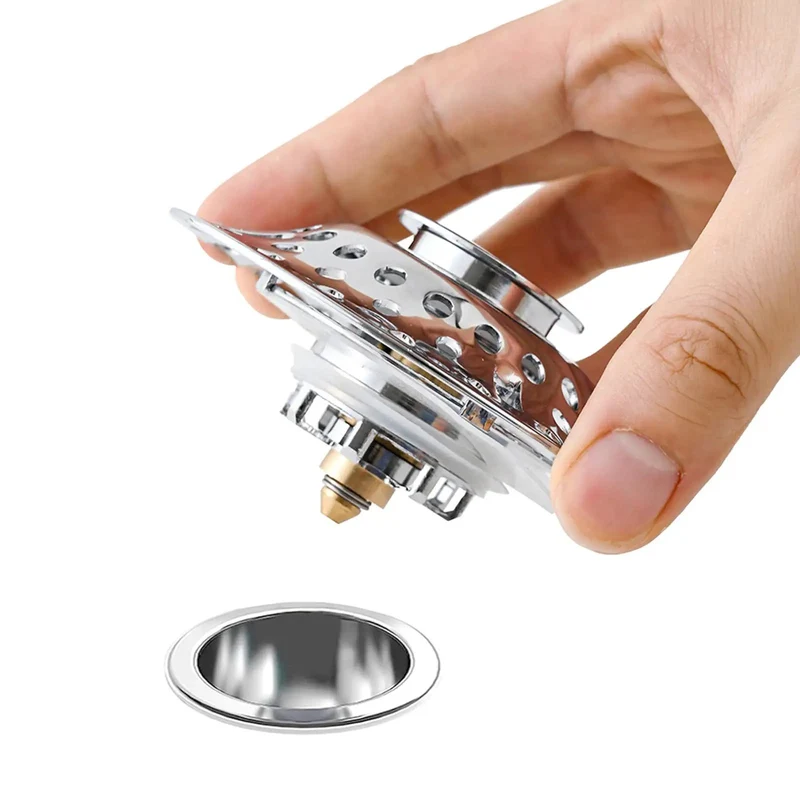 Slick Push Button Tub Stopper And Universal Bathtub Drain Plug Effortless Bathroom Setup Lightweight Build With Tight Seal For Smooth Zero Mess Chill Soak Game