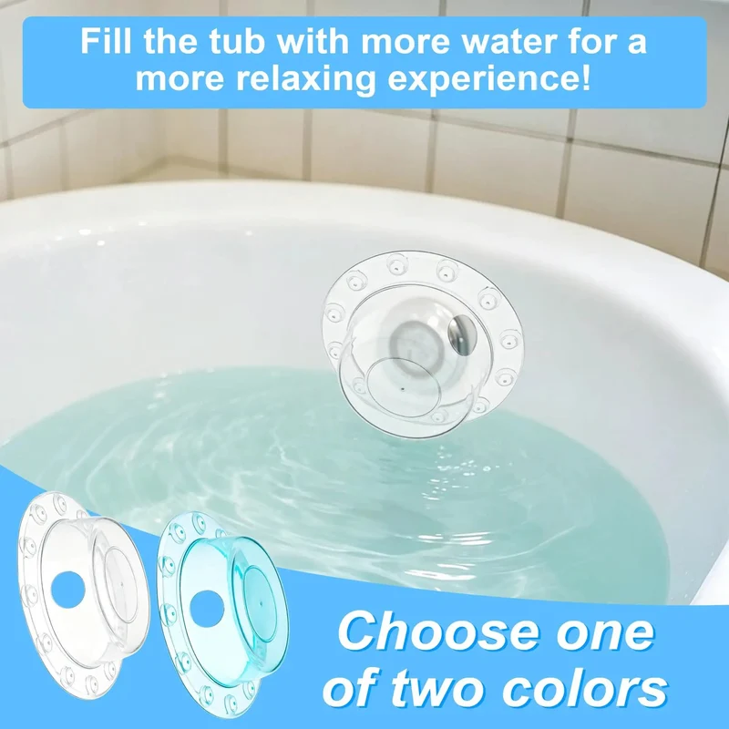 Heavy Duty Two Pack Six Point One Inch Transparent Green Pvc Bathtub Stoppers With Overflow Drain Cover Crafted For A Slick Tight Fit That Makes Every Soak A Total Cinch