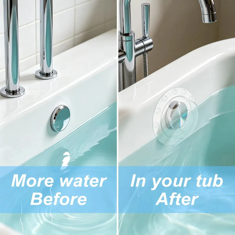 Heavy Duty Two Pack Six Point One Inch Transparent Green Pvc Bathtub Stoppers With Overflow Drain Cover Crafted For A Slick Tight Fit That Makes Every Soak A Total Cinch
