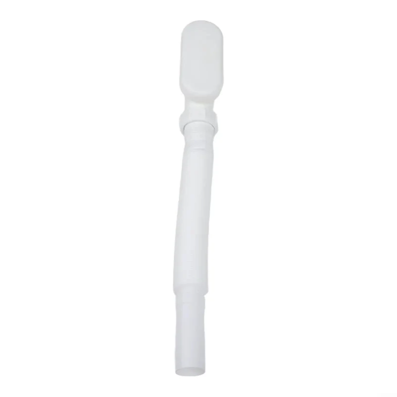 Super Sleek Flat Bathtub Drain Pipe Kit With Flexible Waste Pipe For Freestanding Tub Low Profile P-Trap And Extendable 92Cm Length To Crush Tight Spaces With Slick White Finish And G1-1/2 Connection Total Space Game Changer