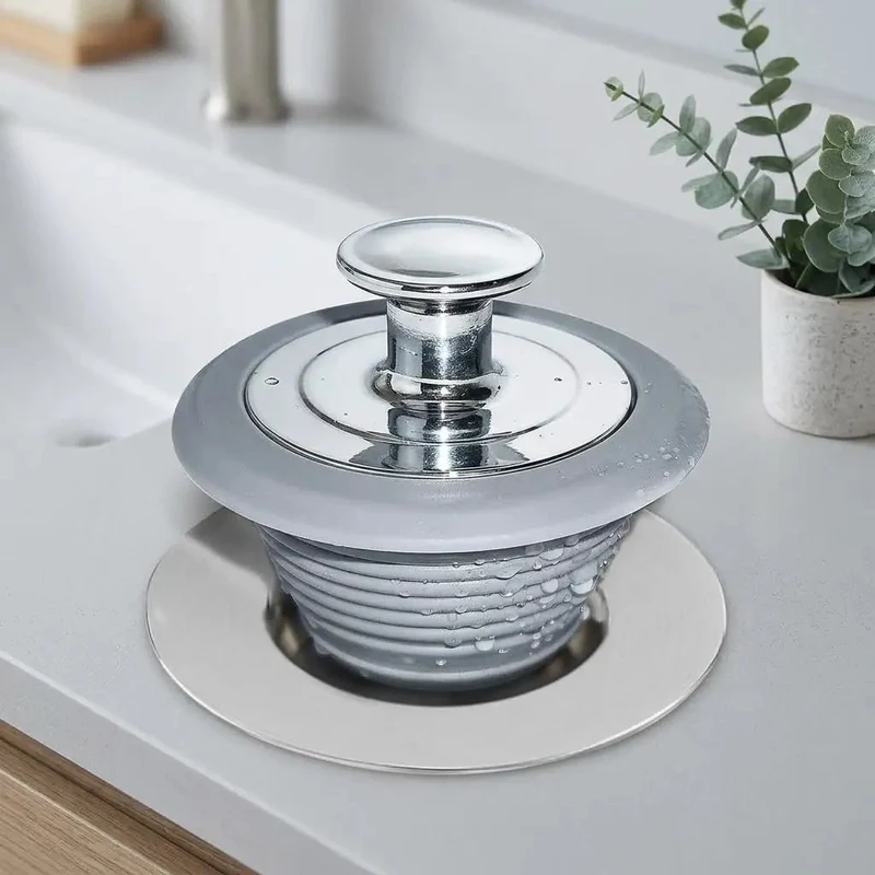 Top Shelf Chrome Tub Drain Plug Padded With Dense Silicone Hair Guard Works Like A Champ By Creating A LeakProof Seal And Blocking Nasty Clogs So You Can Definitely Chill
