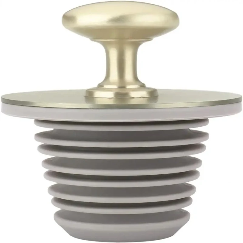 Knockout Bathtub Drain Stopper Rubber Plug With Grippy Handle And Dead Tight Leak Proof Seal For Bathroom Sinks Washbasins And Counters In 1.35 To 1.8 Inch Fits No Fuss Setup