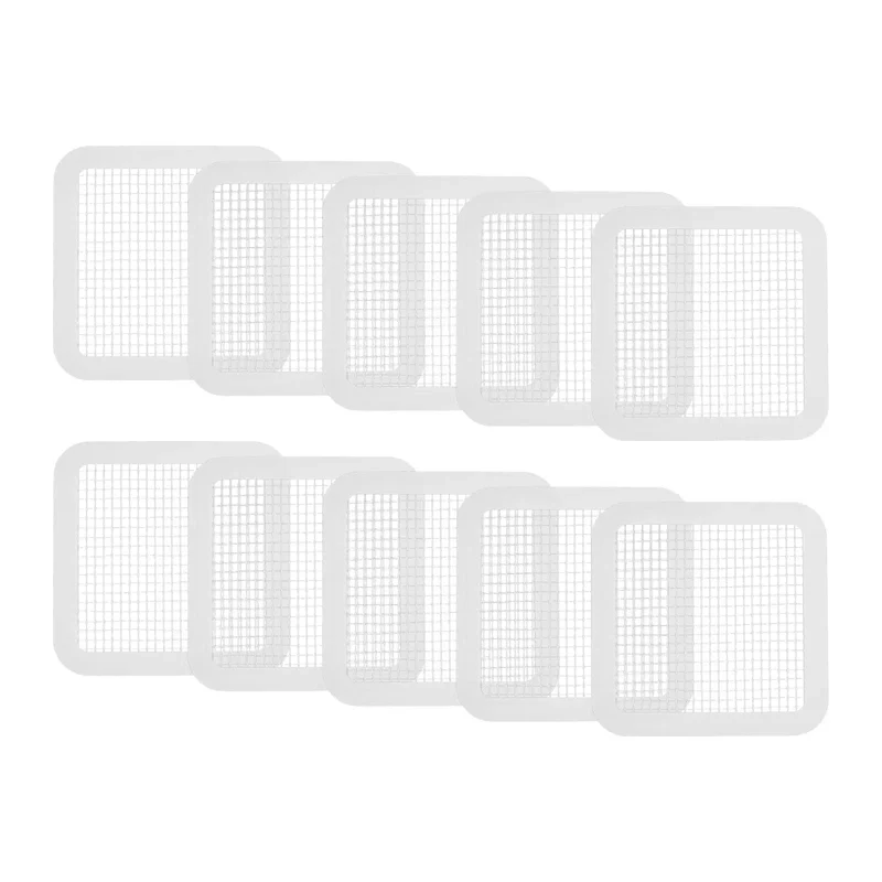 10 Pack Square Shower Drain Hair Catcher Mesh Stickers Disposable Debris Trap Easy Peel Bathroom Sink Strainer Absolute Gotta Have Essential For Clog Free Drain Protection