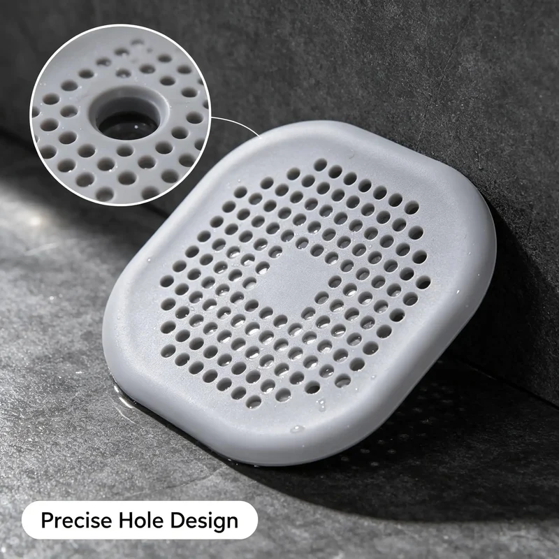 Solid Two Pack Silicone Drain Cover And Hair Catcher Pad With Heavy Duty Suction Cup Grip To Sweep Out Nasty Gunk And Keep Bathroom Pipelines Clog Free Always