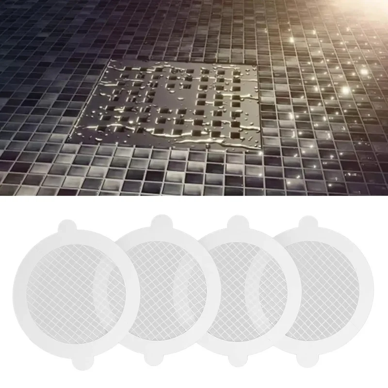 Fifty Piece Pack Of Disposable Shower Drain Hair Catchers Using Dense Fiberglass Mesh To Snag Strands And Block Nasty Clogs While Acting As A Game Changer For Effortless Home Maintenance