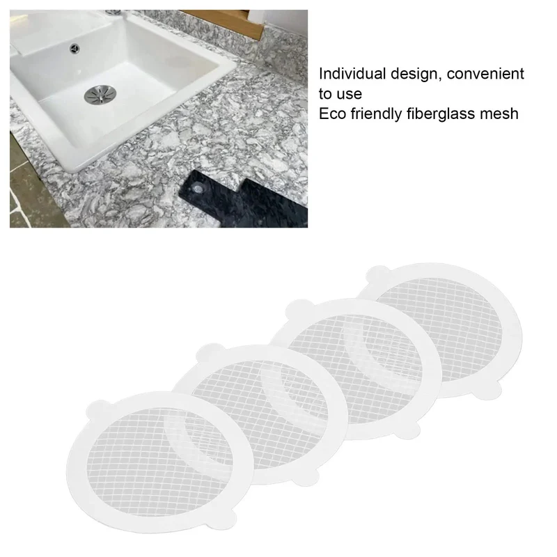 Fifty Piece Pack Of Disposable Shower Drain Hair Catchers Using Dense Fiberglass Mesh To Snag Strands And Block Nasty Clogs While Acting As A Game Changer For Effortless Home Maintenance