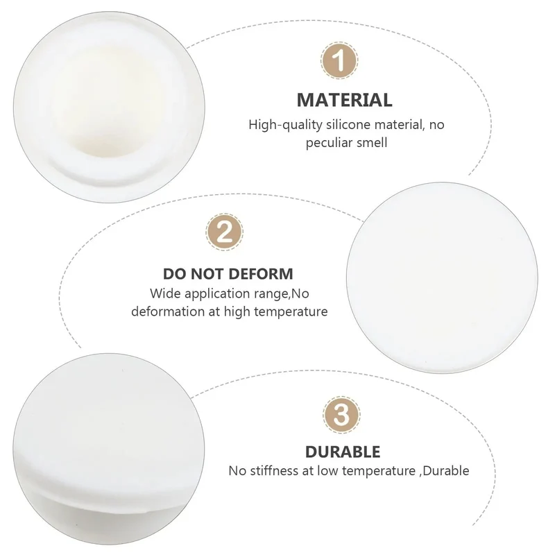 4 Pack Silicone Bathtub And Sink Drain Plugs White Universal Bath Stopper Smooth Leak Proof Seal No Sweat Setup Keeps Water Locked Down Tight For Every Home Project