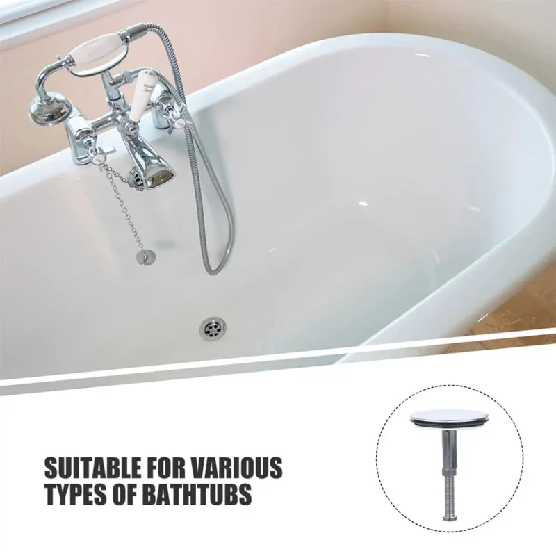 Badass Brass Bathtub Drain Plug Two Pack With Dead Nuts Tight Rotating Flat Seal For Zero Drip Leak Control And Solid Bathroom Upgrade Set