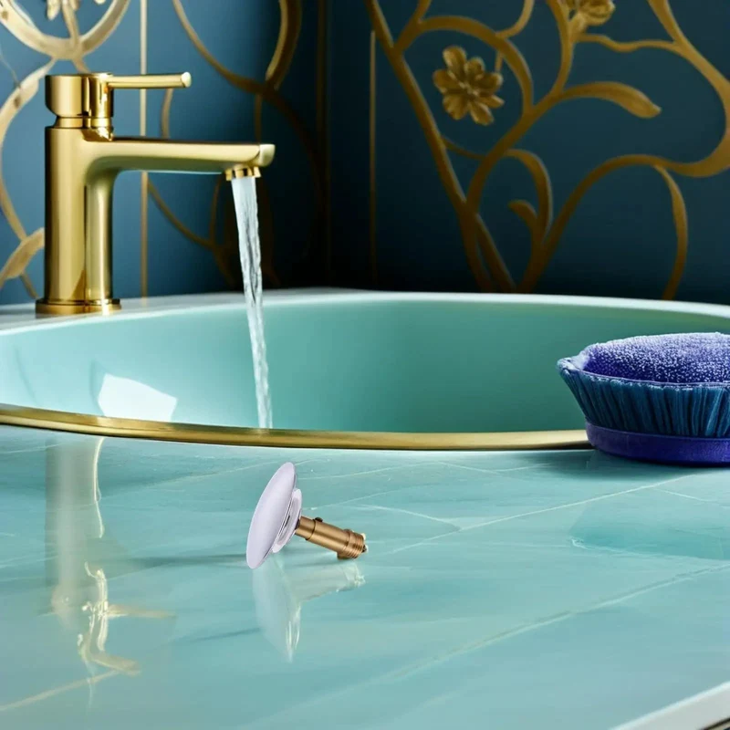 Top Shelf Copper Bathtub Drain Stopper With Nifty Bounce Feature Slick Sink Plug For Tub Heavy Duty Build Solid Construction Effortless Control For Warm Baths And Reliable Daily Use