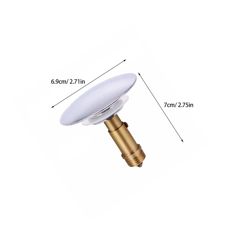 Pop Up Bathtub Drain Stopper Featuring A Rugged Brass Core And Built In Hair Catcher That Slays Clogs On Tubs Sinks And Laundry Areas To Keep Plumbing Happy And Streamline Daily Routine