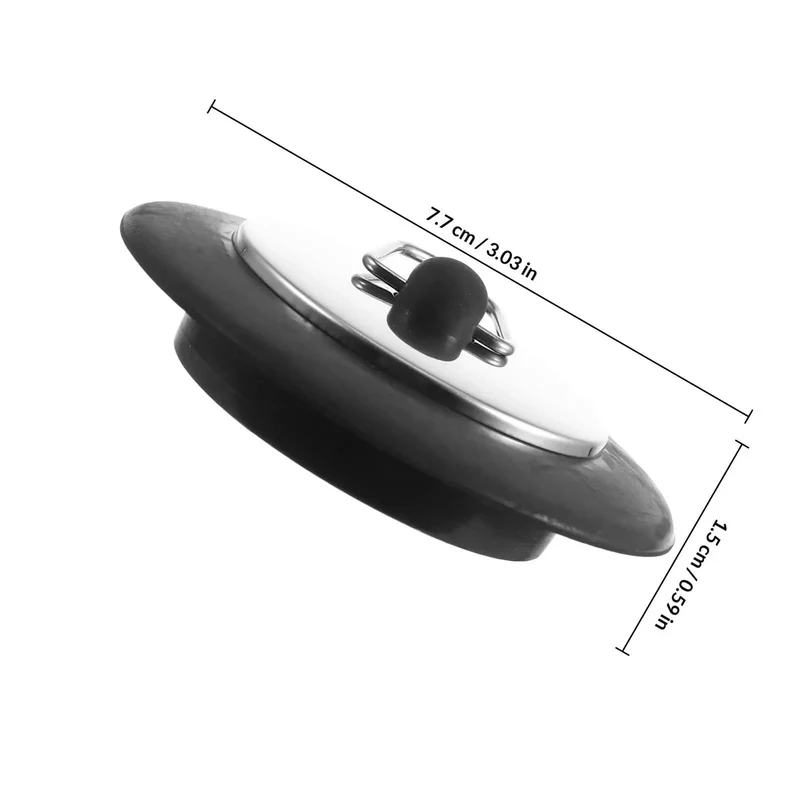 Stainless Steel Rubber Bathtub Drain Plug With Lock Tight Seal Blocks Leaks And Kills Smells For Sink Tub Stopper Hassle Free Install Robust Design Slip Resistant Heavy Duty Tub Plug Set