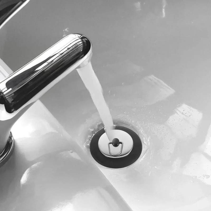 Rubber Bathtub Drain Stopper Plug With Stainless Steel Seal Delivers Slick Grip And No Sweat Setup For Tight Water Blockage And Hassle Free Bathroom Cleanup Ideal Daily Tub Maintenance Fix