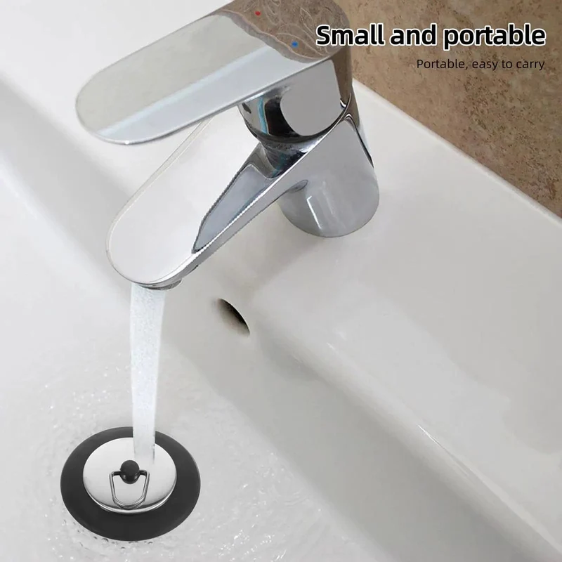 Rubber Bathtub Drain Stopper Plug With Stainless Steel Seal Delivers Slick Grip And No Sweat Setup For Tight Water Blockage And Hassle Free Bathroom Cleanup Ideal Daily Tub Maintenance Fix