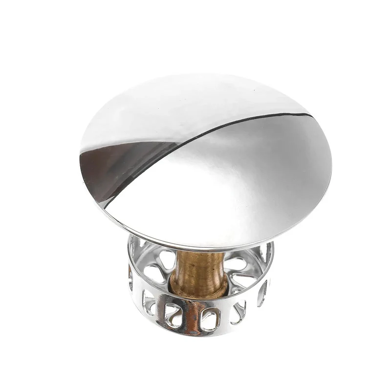 Heavy Duty Rock Solid Full Copper Bathtub Plug And Sink Drain Stopper Push Pop Up Waste Valve With Flat Seal Modern Round Bath And Tub Water Control That Fits Snugly Slotted Overflow Compatible Plumbing Fix