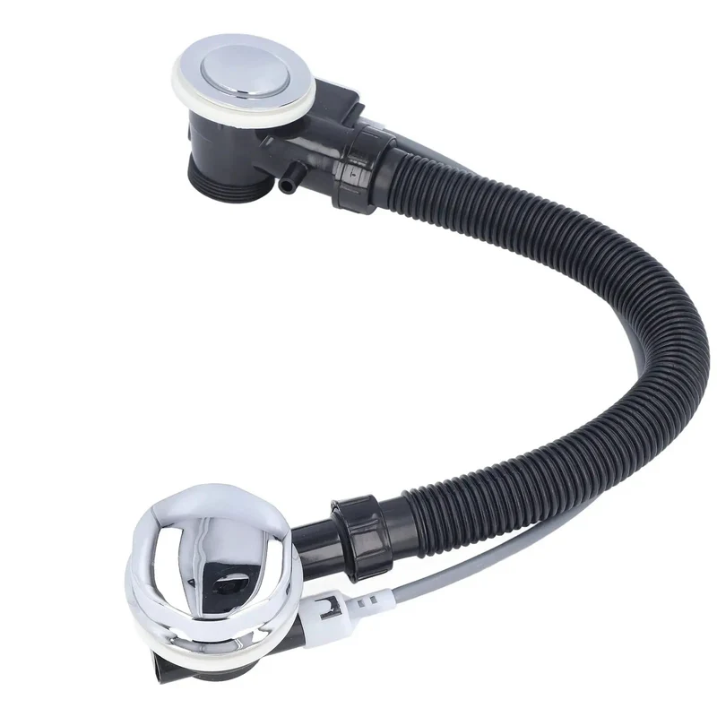 Heavy Duty Flex Bathtub Overflow Drainer With Concealed High Grade Plastic Drain Pipe For Spa Massage Tub Plug And Play Knockout No Mess Install