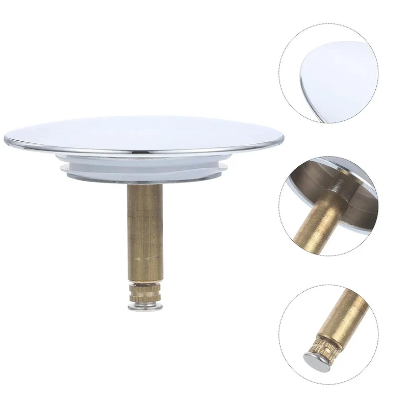Heavyweight Copper Bathtub Drain Stopper Rotary One Press Sealing Thickened High Grade Copper Plug Bathroom Tub Anti Crack Smooth Touch Zero Leaks Easy Install Rock Solid Construction Game Winner