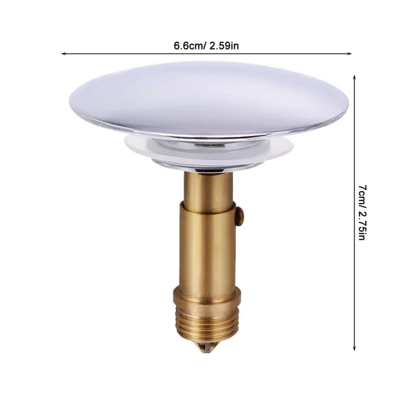 Copper Pop Up Bathtub Plug With Creative Bounce Design Drain Plug For Bathroom Sink Kitchen Tub Stoppers Heavy Duty Precision Seal Stops Leaks Like A Dream