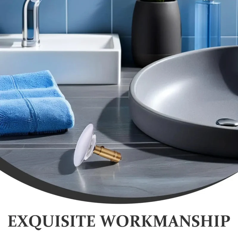 Copper Pop Up Bathtub Plug With Creative Bounce Design Drain Plug For Bathroom Sink Kitchen Tub Stoppers Heavy Duty Precision Seal Stops Leaks Like A Dream