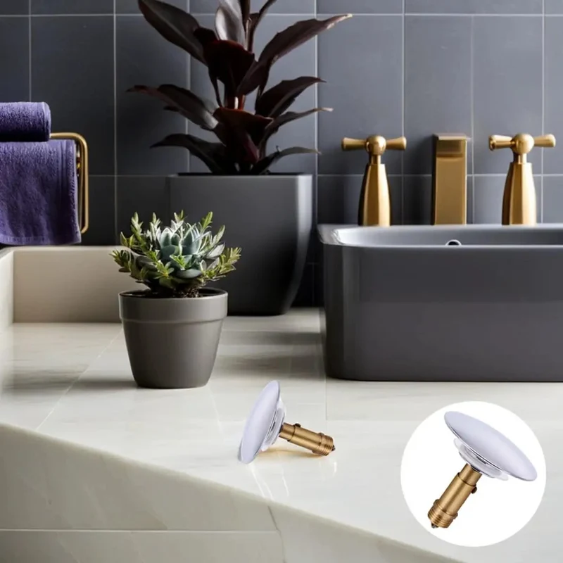 Copper Pop Up Bathtub Plug With Creative Bounce Design Drain Plug For Bathroom Sink Kitchen Tub Stoppers Heavy Duty Precision Seal Stops Leaks Like A Dream