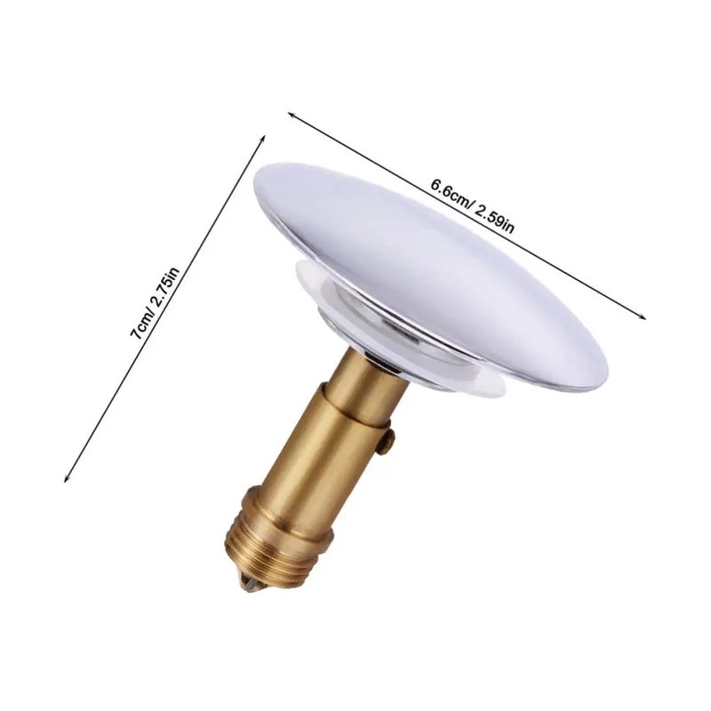Copper Pop Up Bathtub Plug With Creative Bounce Design Drain Plug For Bathroom Sink Kitchen Tub Stoppers Heavy Duty Precision Seal Stops Leaks Like A Dream