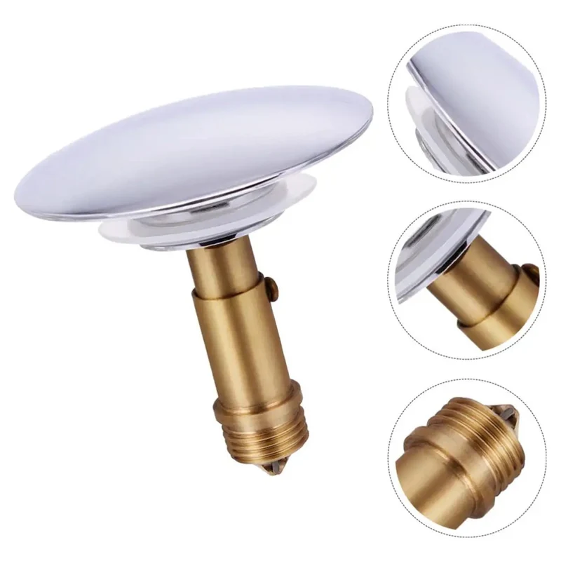 Copper Pop Up Bathtub Plug With Creative Bounce Design Drain Plug For Bathroom Sink Kitchen Tub Stoppers Heavy Duty Precision Seal Stops Leaks Like A Dream
