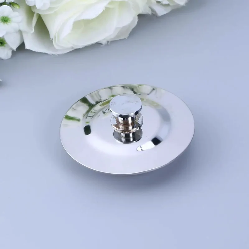 Top Shelf Stainless Steel Bathtub Drain Stopper Plug Fits 40 To 45 Millimeters Holes Heavy Duty Bath Tub Plunger No Sweat Installation Smooth Polish Rust Resistant Fixtures