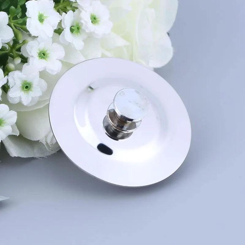 Top Shelf Stainless Steel Bathtub Drain Stopper Plug Fits 40 To 45 Millimeters Holes Heavy Duty Bath Tub Plunger No Sweat Installation Smooth Polish Rust Resistant Fixtures