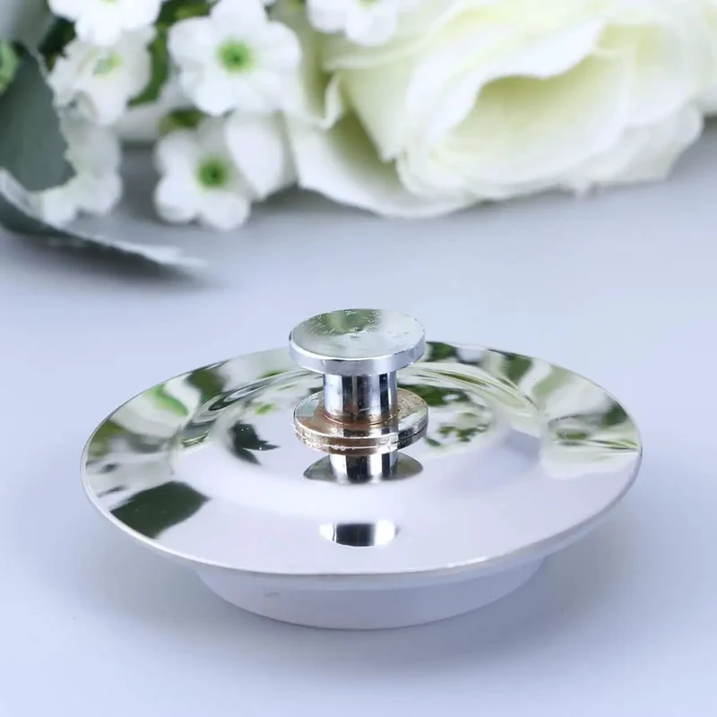 Top Shelf Stainless Steel Bathtub Drain Stopper Plug Fits 40 To 45 Millimeters Holes Heavy Duty Bath Tub Plunger No Sweat Installation Smooth Polish Rust Resistant Fixtures