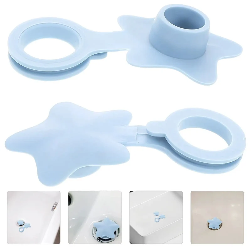 Two Pack Top Notch Silicone Bathtub Drain Stopper And Sink Hair Catcher Universal Bathroom Drain Cover With No Sweat Install And Effortless Drain Protection For Laundry Tubs And Sinks