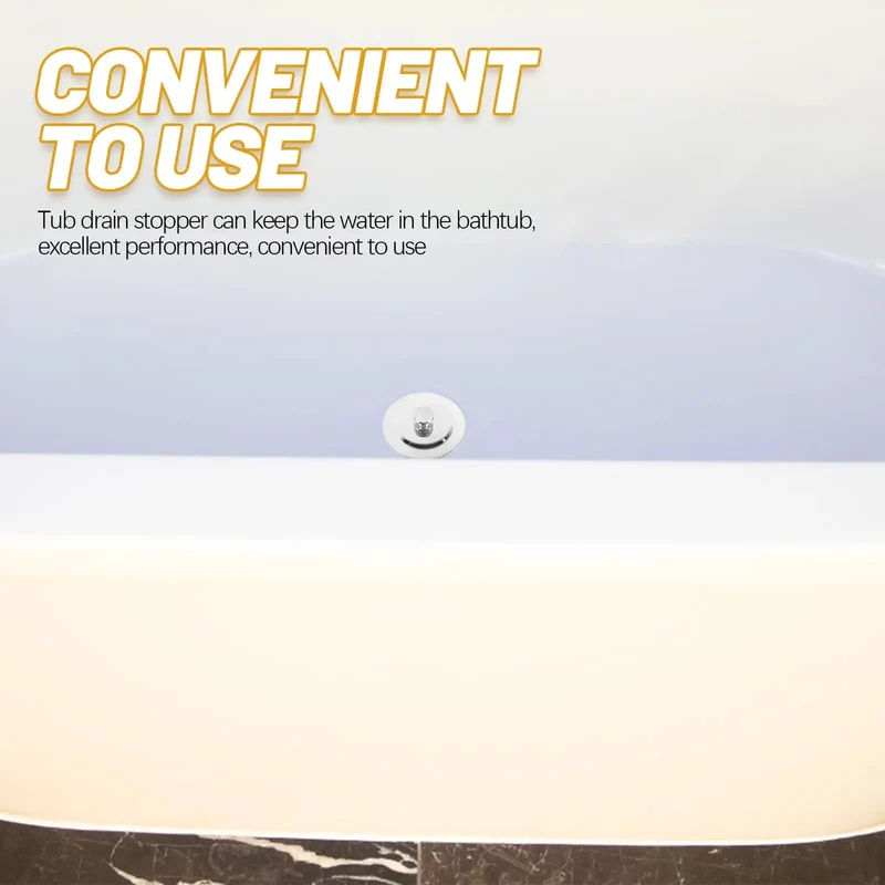 Rock Solid Silicone And Stainless Steel Bathtub Drain Plug Fits 42 To 44 Mm Holes Zero Hassle Easy Click Swap Catches Hair And Gunk Fast Keeps Your Tub Spotless Always