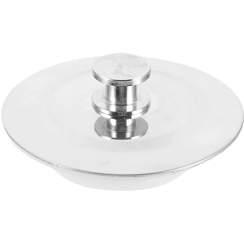 Built Tough Drip Proof Bathtub Stopper Plug For 42 To 44 Millimeter Drain Holes Stainless Steel Silicone White Bathroom Drain Plug With Super Tight Seal And Total Water Saving Power