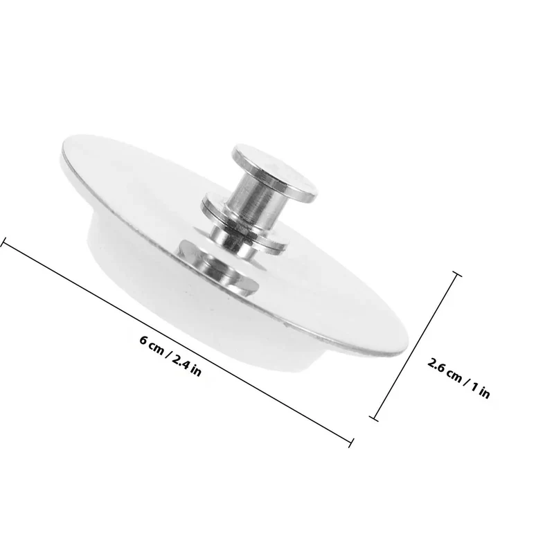 Built Tough Drip Proof Bathtub Stopper Plug For 42 To 44 Millimeter Drain Holes Stainless Steel Silicone White Bathroom Drain Plug With Super Tight Seal And Total Water Saving Power