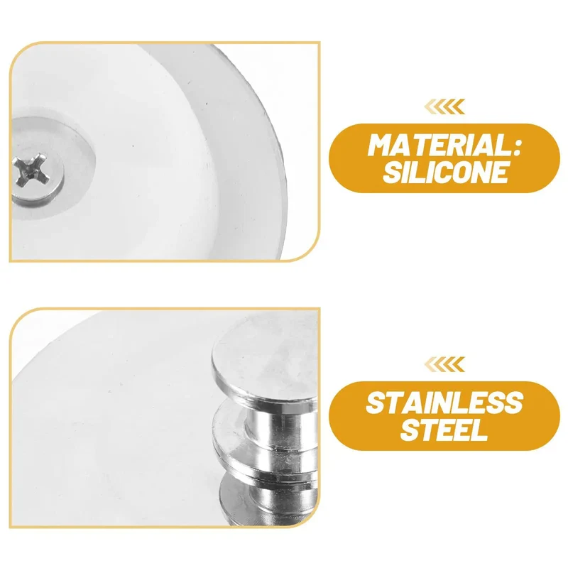 Built Tough Drip Proof Bathtub Stopper Plug For 42 To 44 Millimeter Drain Holes Stainless Steel Silicone White Bathroom Drain Plug With Super Tight Seal And Total Water Saving Power