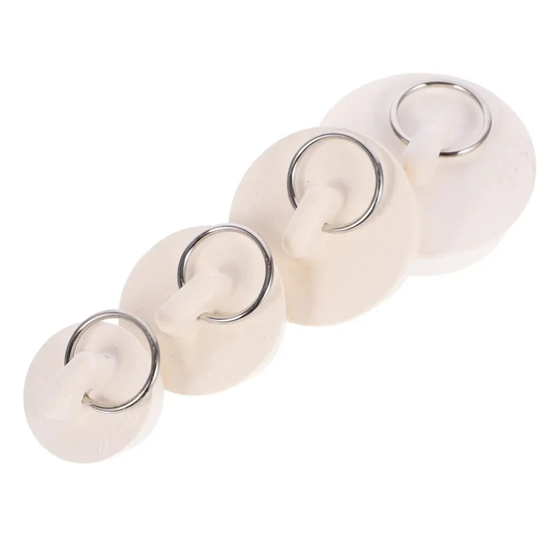 Rugged Rubber Bathtub Drain Plugs With Pull Tab For Vessel Sinks No Sweat Universal Reliable Water Guard Quick Swap Shower Basin Stopper Four Piece Pack