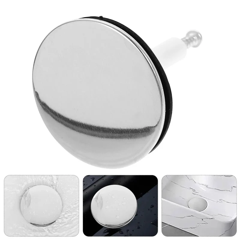 Top Shelf Bathtub Drain Stopper with Rotating Design and Heavy Duty Silicone Seal Ring for Universal Tub Plug Zero Leak Drama Easy Adjust Decorative Bubble Catcher Accessory