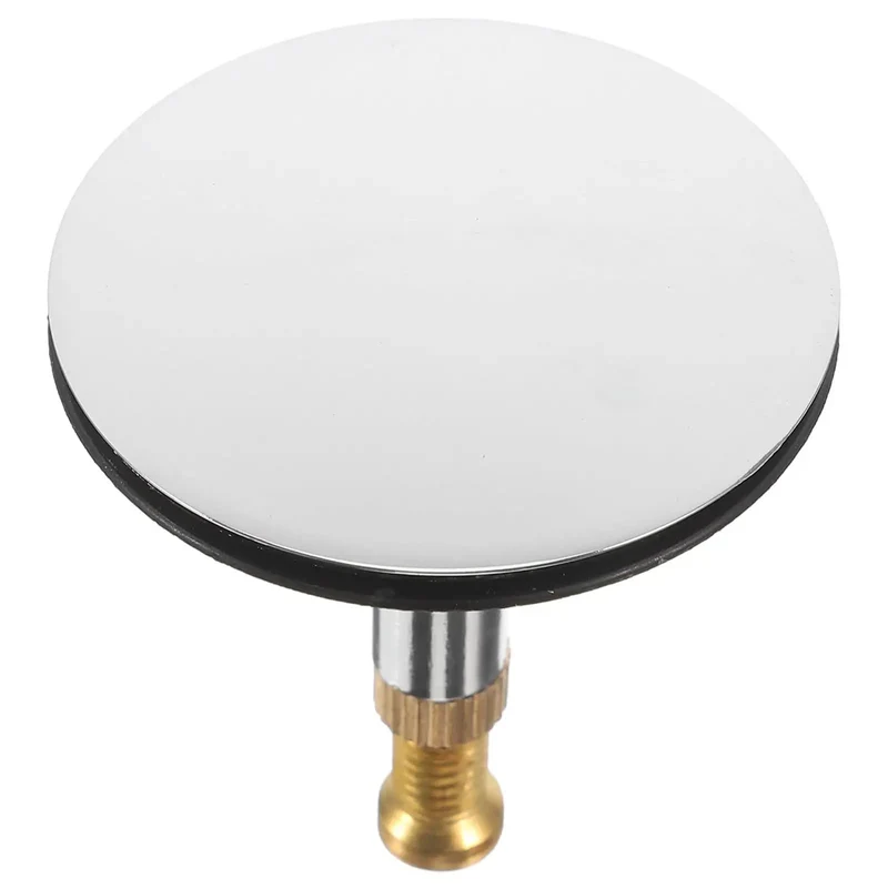 Adjustable Bathtub Drain Plug Heavy-Duty Copper Tub Stopper With Slick Rotary Mechanism And Modern Sleek Silver Finish For Badass Durability And A No-Bs Knockout Bathroom Replacement Upgrade