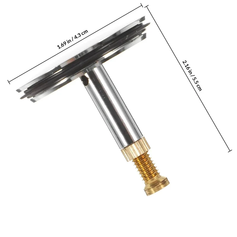 Adjustable Bathtub Drain Plug Heavy-Duty Copper Tub Stopper With Slick Rotary Mechanism And Modern Sleek Silver Finish For Badass Durability And A No-Bs Knockout Bathroom Replacement Upgrade