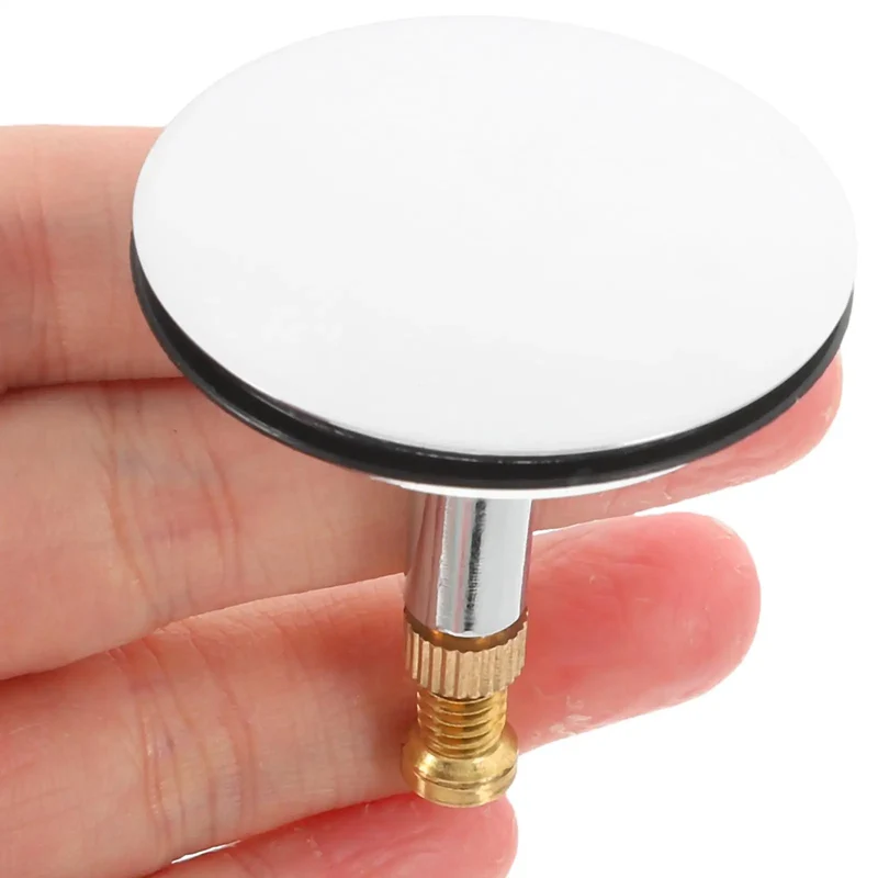 Adjustable Bathtub Drain Plug Heavy-Duty Copper Tub Stopper With Slick Rotary Mechanism And Modern Sleek Silver Finish For Badass Durability And A No-Bs Knockout Bathroom Replacement Upgrade