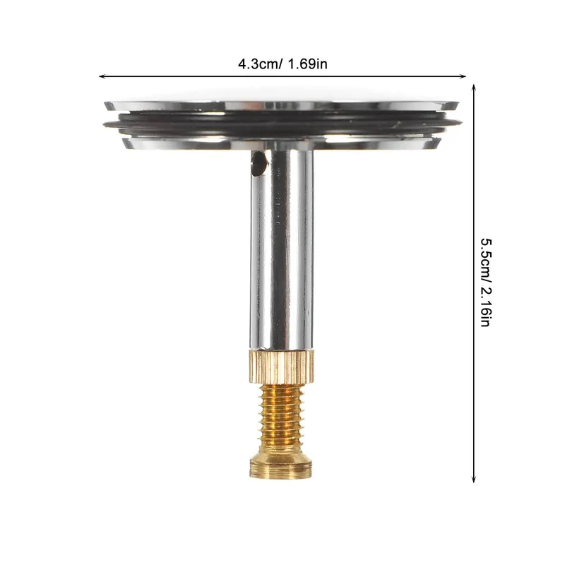 Adjustable Bathtub Drain Plug Heavy-Duty Copper Tub Stopper With Slick Rotary Mechanism And Modern Sleek Silver Finish For Badass Durability And A No-Bs Knockout Bathroom Replacement Upgrade