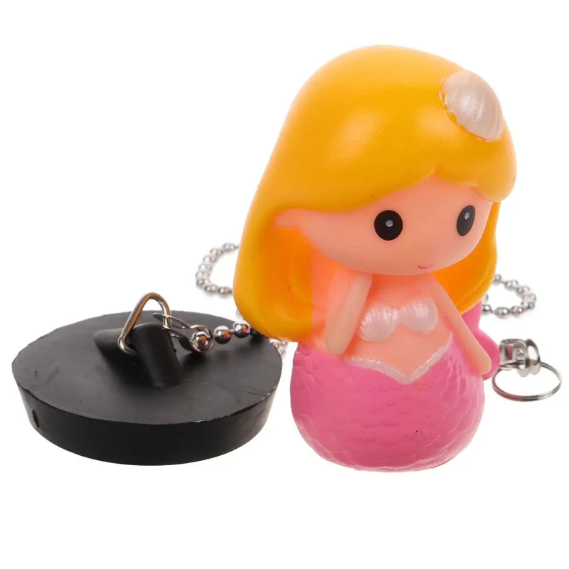 Zero Drama Mermaid Bathtub Stopper Rubber Plug With Handy Chain For Easy Drainage Works Wonders In Sink Tub Or Shower All Day Reliability Drip Proof Seal Keeps Things Tight So You Get The Job Done Right Every Single Time