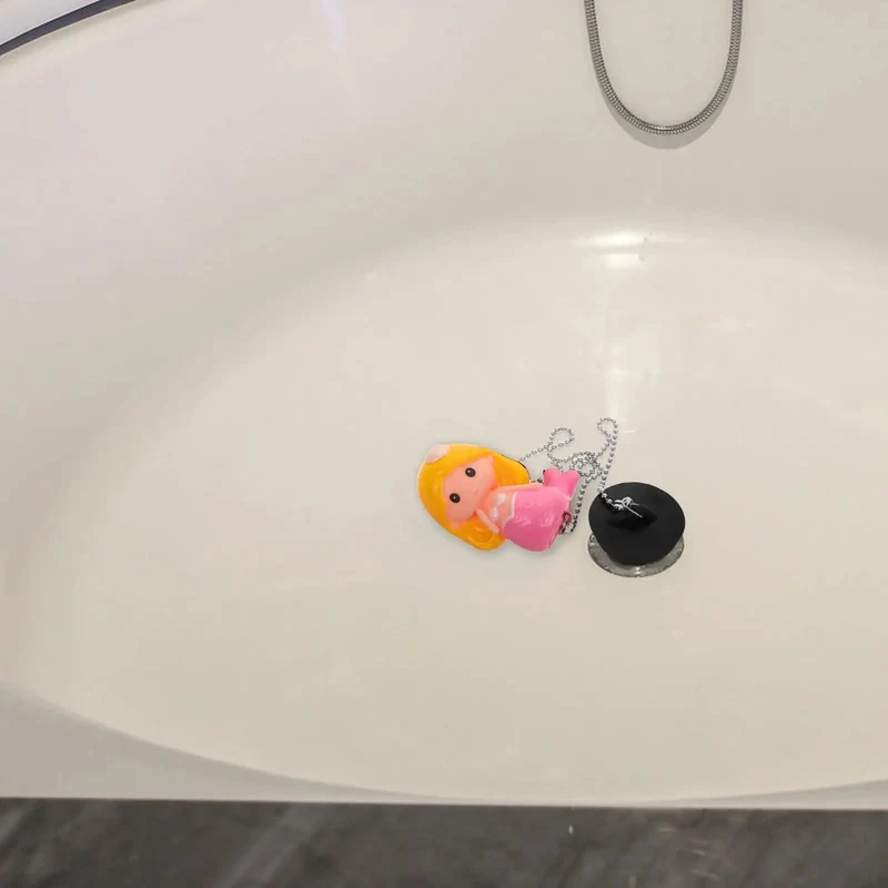 Top Notch Rubber Bathtub Stopper With Heavy Duty Pull Chain For No Sweat Drain Blocking Reusable Bathroom Tub Plug Waterproof Bath Sealer Leak Free Home Essential