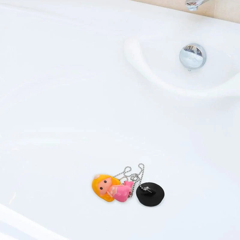 Top Notch Rubber Bathtub Stopper With Heavy Duty Pull Chain For No Sweat Drain Blocking Reusable Bathroom Tub Plug Waterproof Bath Sealer Leak Free Home Essential