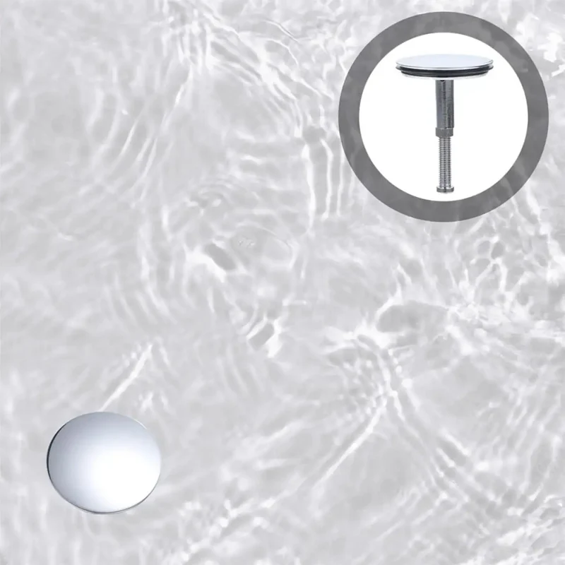 2 Pack Solid Brass Bathtub Drain Plug With Smooth Rotating Handle And Leak Proof Flat Seal Bath Catcher Holds Water Dead Tight Zero Hassle For Quick Bathroom Renovation Jobs