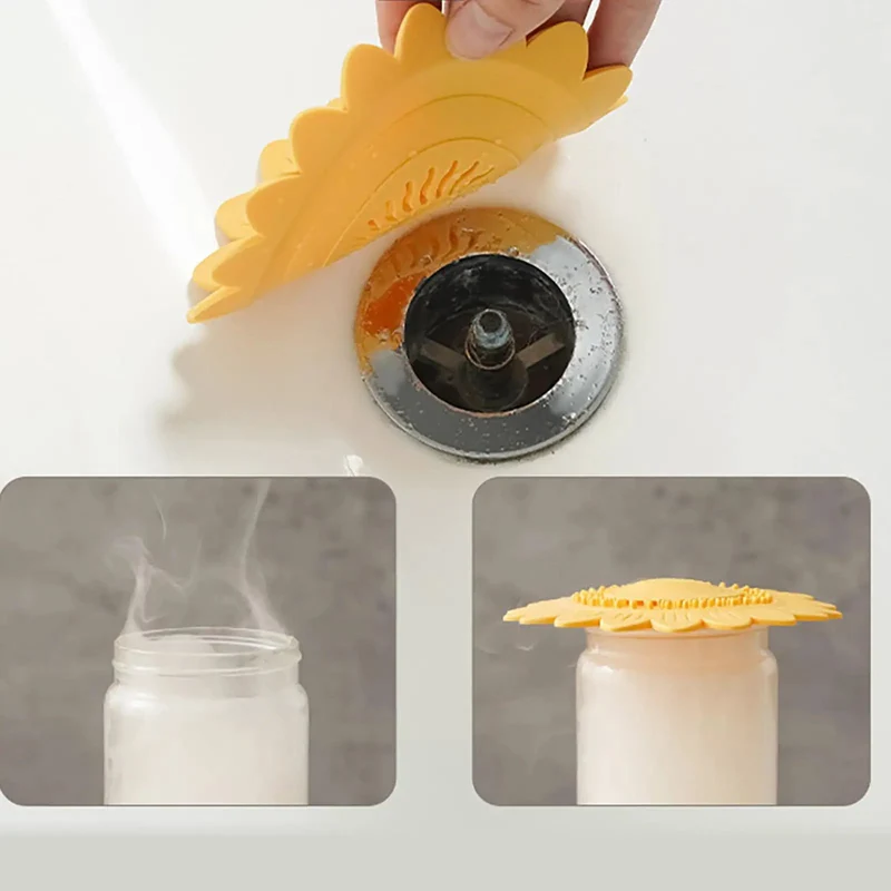 White Flower Silicone Drain Plug Snaps Right On To Bust Pipe Clogs And Trap Stray Hairs While Locking Water Tight For Fussless Sink Or Tub Maintenance That Really Delivers