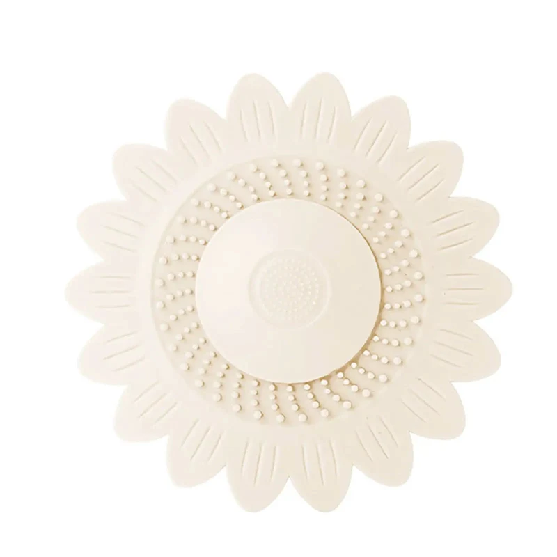 White Flower Silicone Drain Plug Snaps Right On To Bust Pipe Clogs And Trap Stray Hairs While Locking Water Tight For Fussless Sink Or Tub Maintenance That Really Delivers