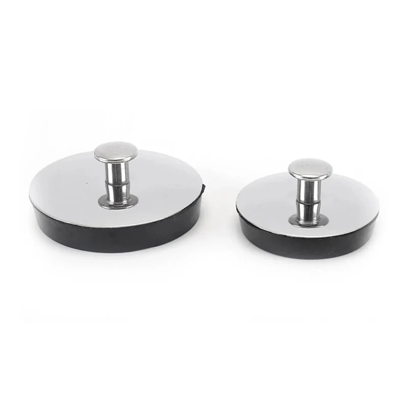 Universal Fit Bath Plug Stainless Steel Drain Stopper Natural Rubber Seal Heavy Duty Bathtub Basin Sink Waste Plug Grommet Kitchen Overflow Cover Durable Leak Proof Drain Gadget Home Must Haves