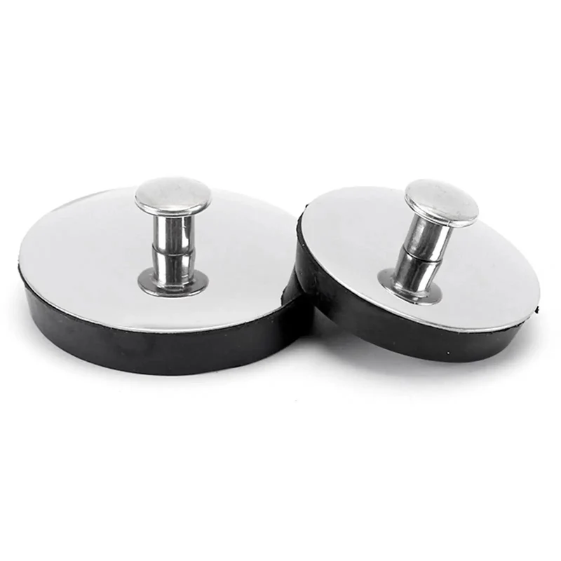 Universal Fit Bath Plug Stainless Steel Drain Stopper Natural Rubber Seal Heavy Duty Bathtub Basin Sink Waste Plug Grommet Kitchen Overflow Cover Durable Leak Proof Drain Gadget Home Must Haves