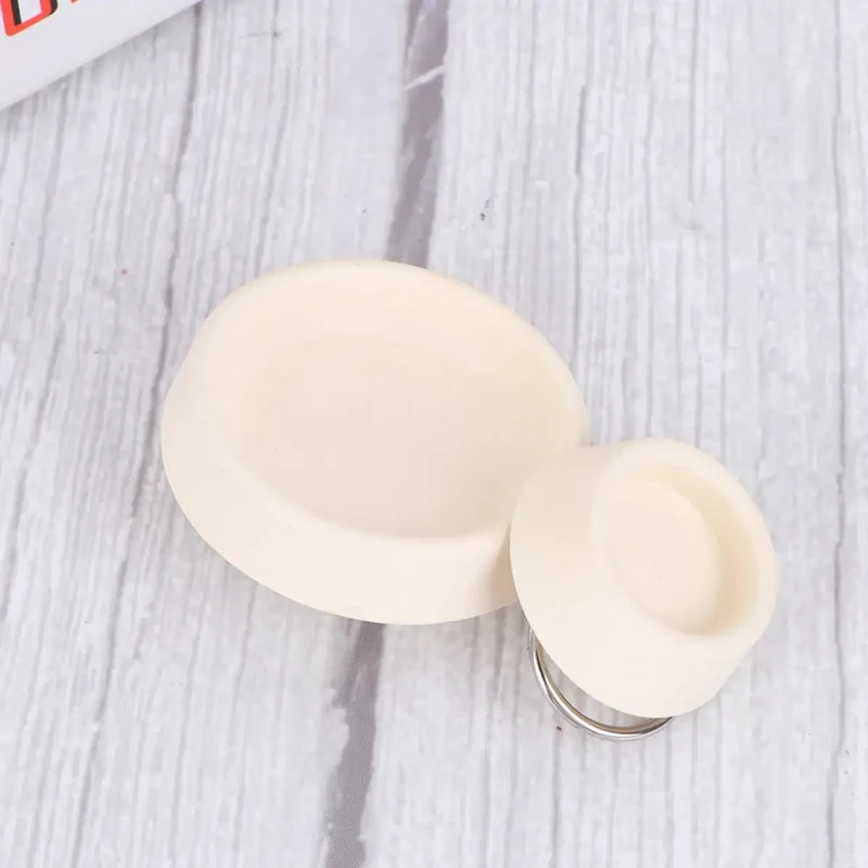 Slick White Rubber Sink Stopper Set 4 Piece With Hanging Ring No Sweat Seal For Bathtubs And Laundry Tubs Blocks Food Grime Like It Ain Nothin Quick Fix For Any Drain